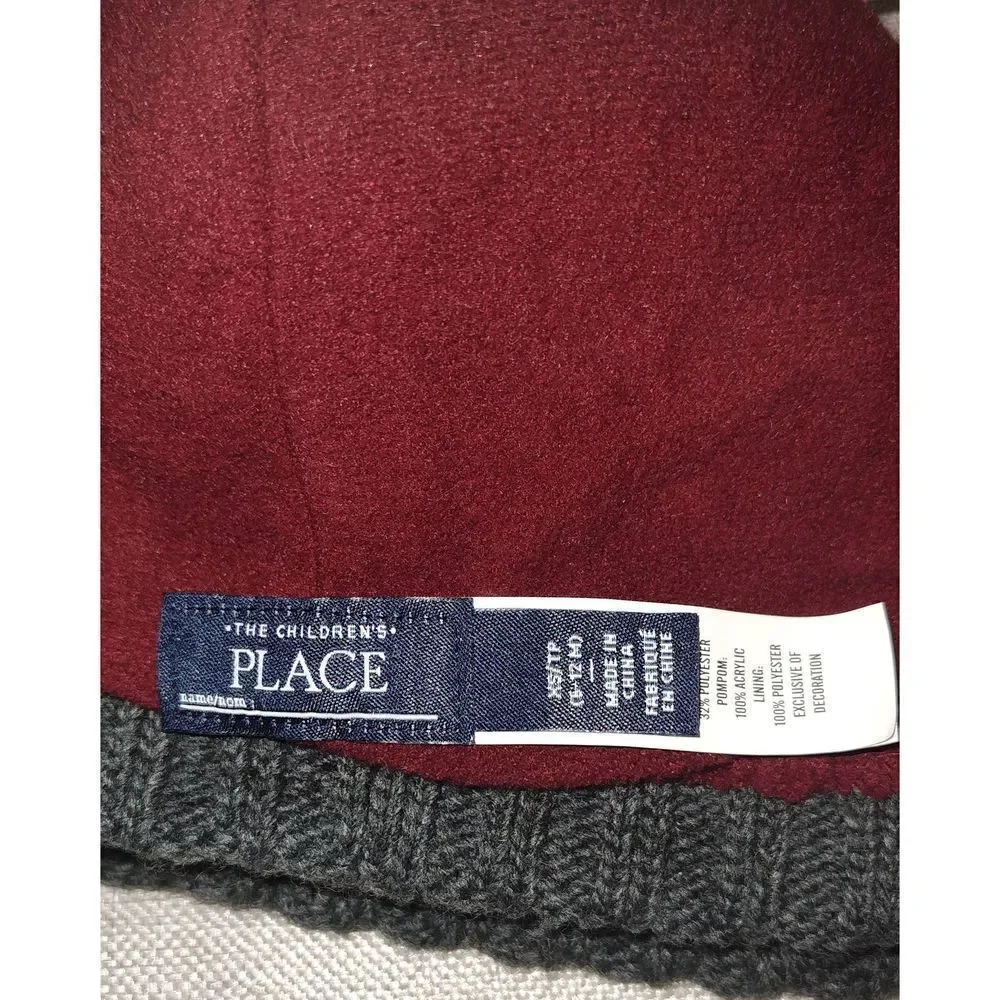 THE CHILDREN'S PLACE TOBOGGAN XS 6-12 mo. MESS MAKER pompom. New no tags.